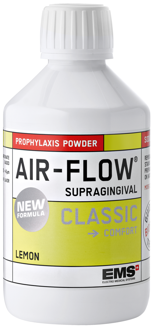 4 bottles of 300g AIRFLOW® CLASSIC Comfort powder Lemon | EMS Dental